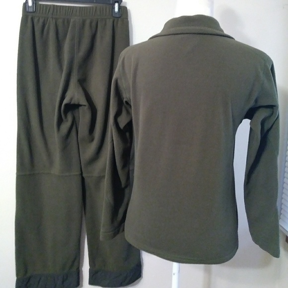 PATAGONIA GREEN FLEECE 2 PIECE OUTFIT WOMENS XS - Picture 2 of 6
